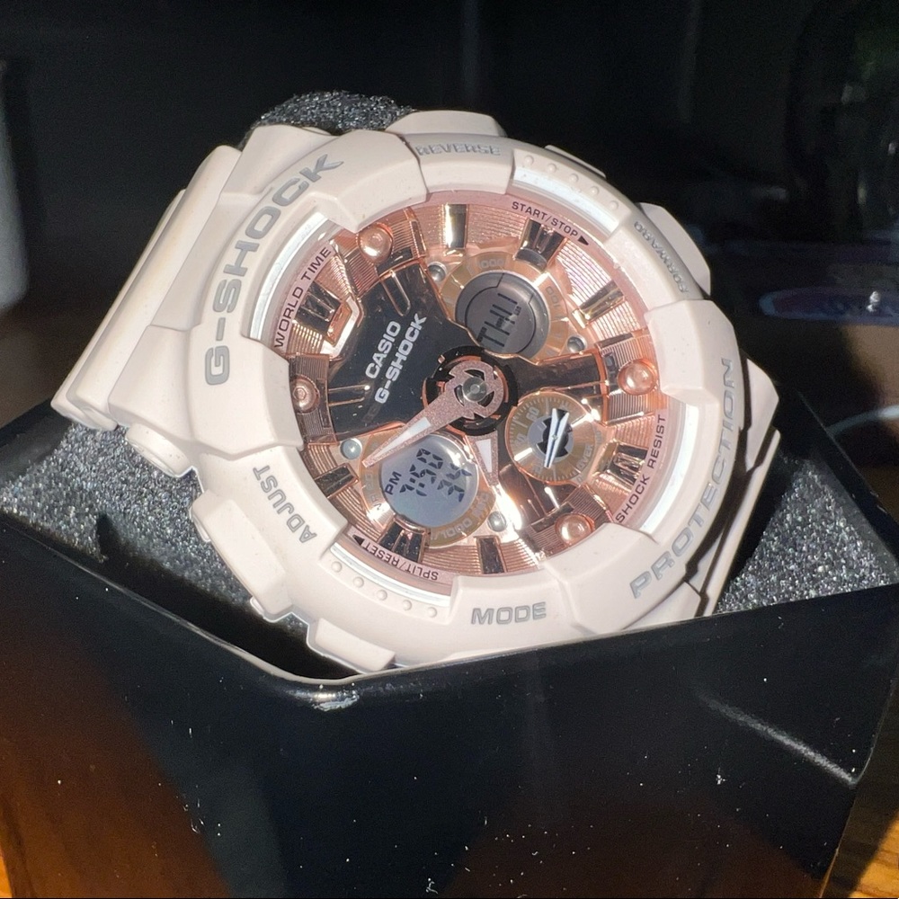 Rose gold GSHOCK watch for women
